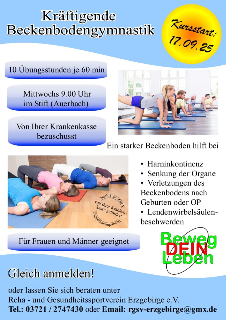 Beckenbodengymnastik Flyer RGSV