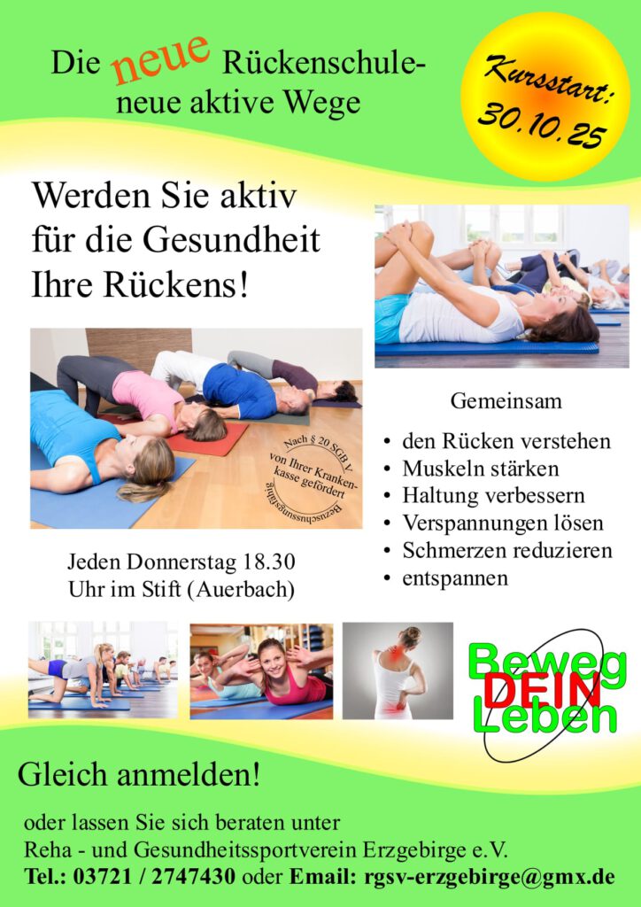 Flyer Rückenschule RGSV